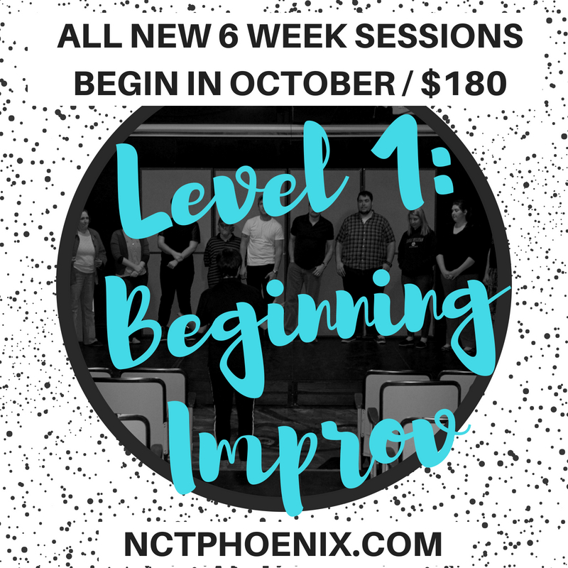 ALL NEW Level 1: Intro to Improv Comedy Class at NCT in October