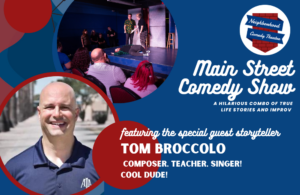 Tom Broccolo at the Main Street Comedy show. east-valley-comedy-all-ages-welcome-at-main-street-comedy-show-in-downtown-mesa