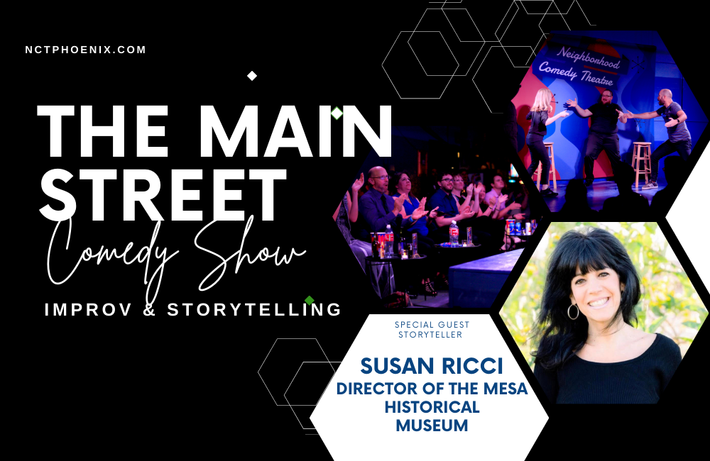 Susan Ricci is our guest storyteller for the main street show in downtonw mesa