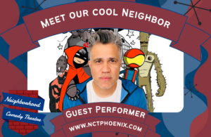 Victor performs at the Neighborhood Comedy theatre in downtown mesa