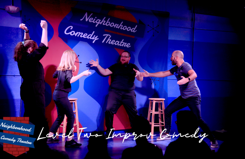 Level Two improv Comedy Class at the Neighborhood Comedy theatre in historic Downtown mesa