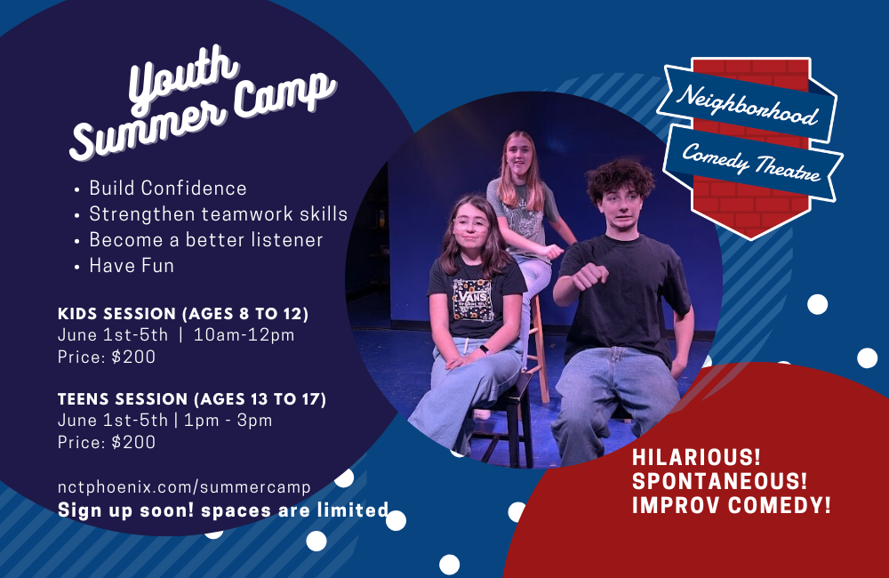 Kids and Teens Improv Summer camp program.